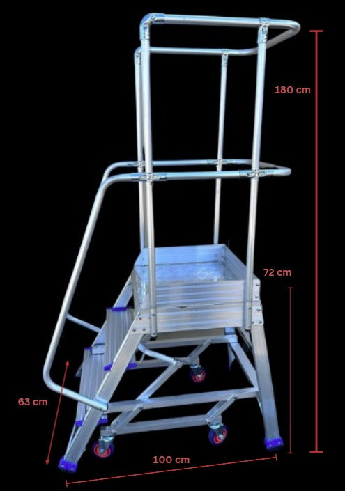 0.72m Industrial Order Picking Ladder (2.7m reach height)