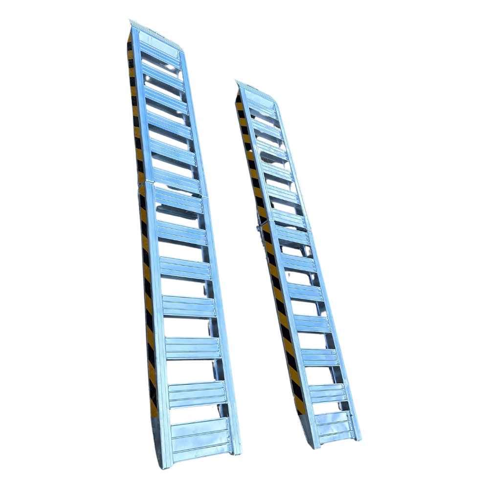 1-Tonne 2.5m x 450mm Folding Aluminium Loading Ramps