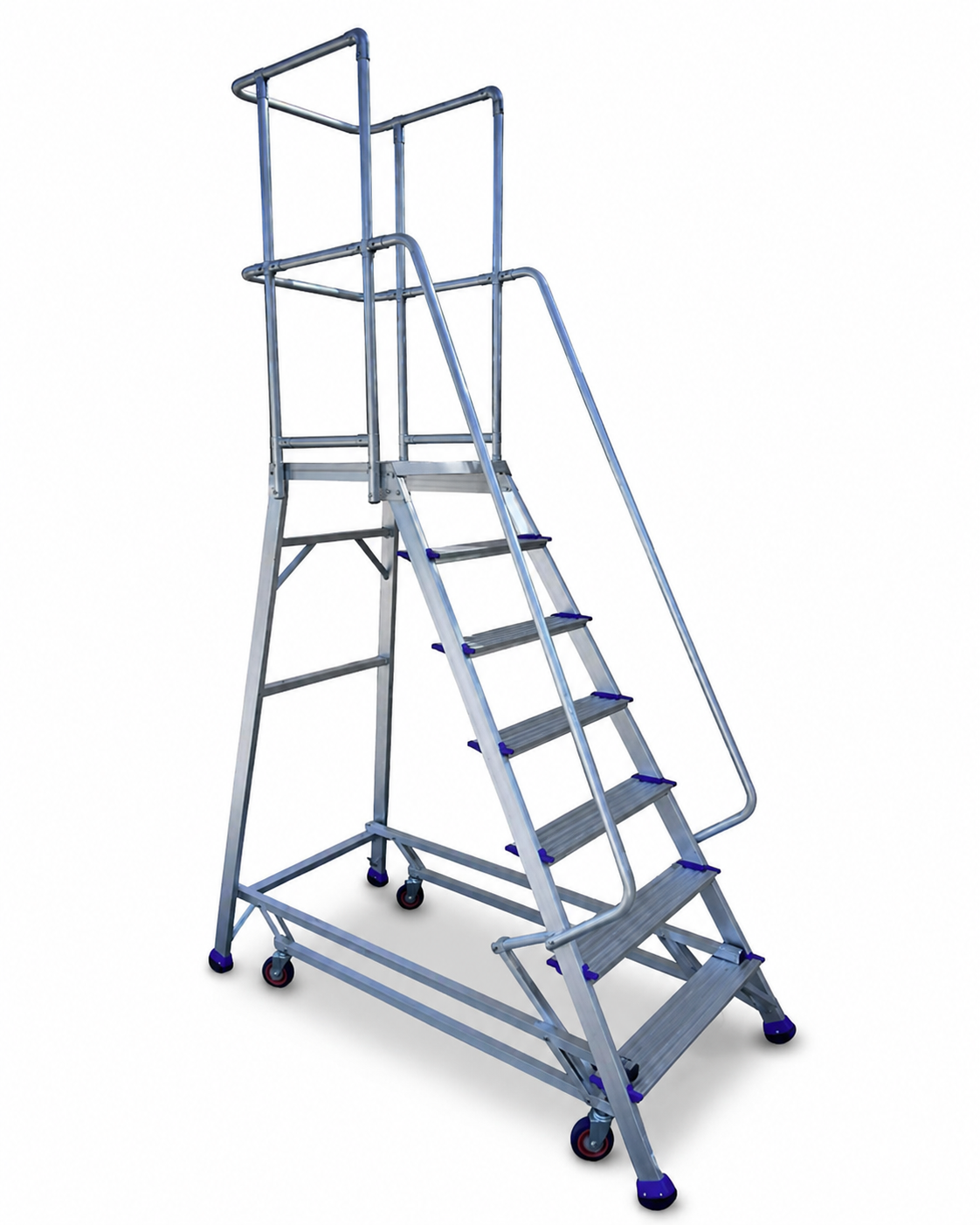 1.68m Industrial Order Picking Ladder | 150kg Load Capacity | 3.7m reach height