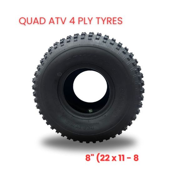 1 X QUAD ATV 4 PLY TYRES - 8" ( 22 x 11 - 8 )