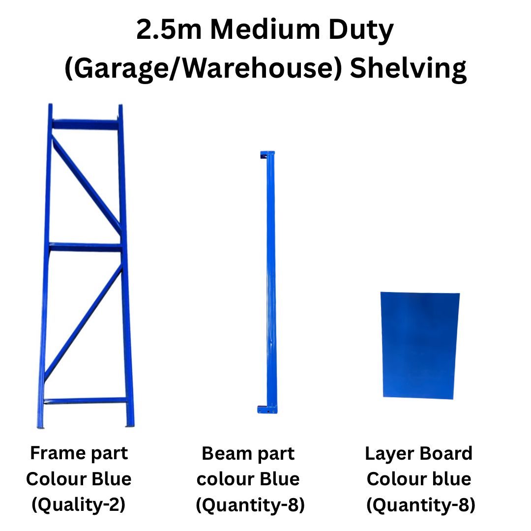 2.5m Medium Duty (Garage/Warehouse) Shelving