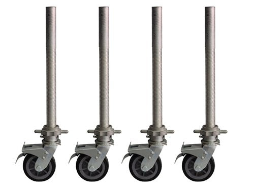 3.6m Reach Mobile Aluminium Scaffold (Base Unit + Adjustable wheels)