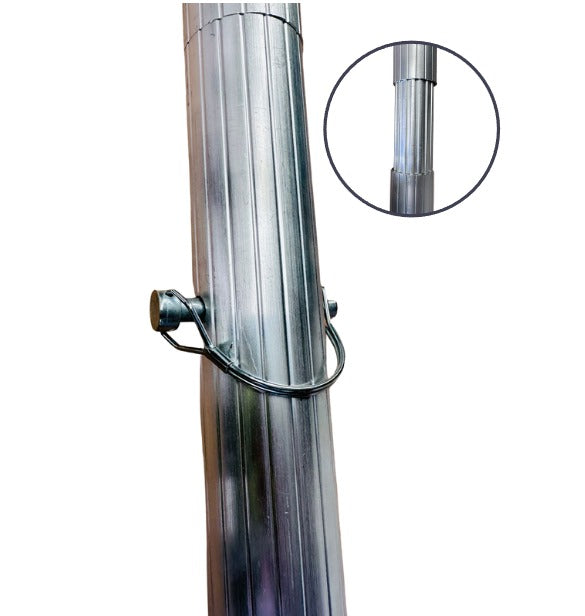 6m Reach Mobile Aluminium Scaffold (Base Unit + Extension Pack + Guardrail Pack + Adjustable wheels)