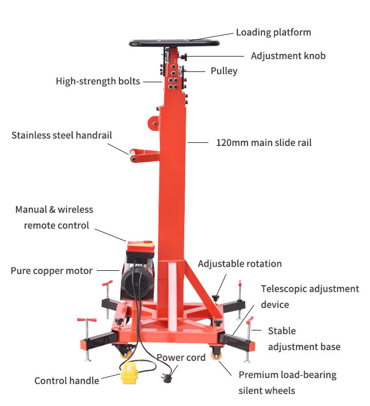 4.9m Portable Material Lifter - 300kg