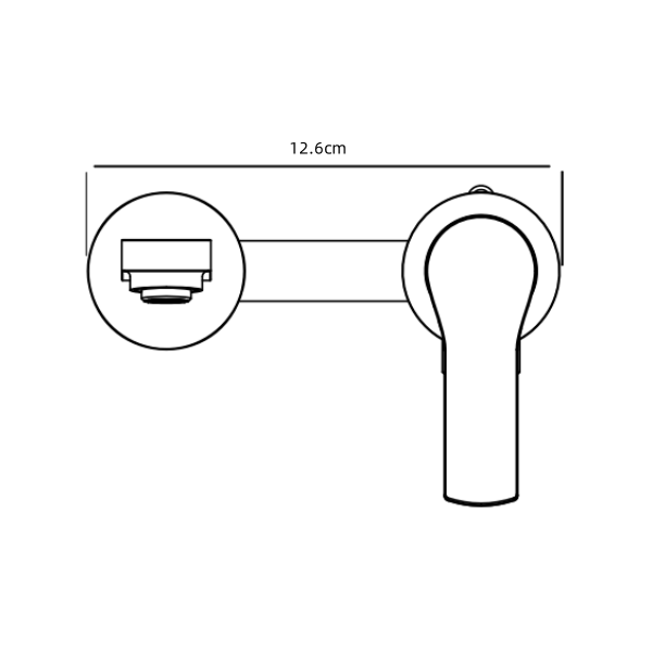 Fossa Rosana Wall Basin/Bath Mixer