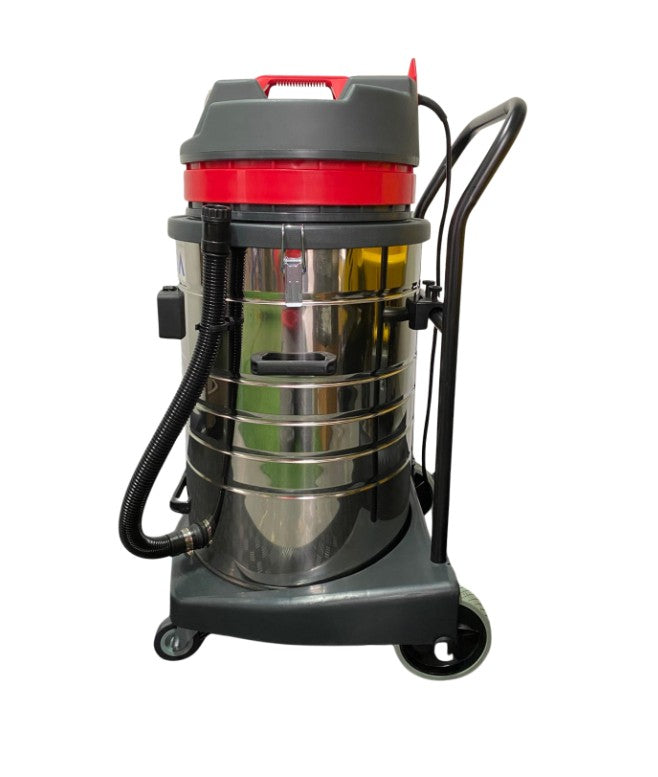 Industrial Wet and Dry Vacuum Cleaner 2.0KW 70L Stainless Steel Heavy Duty - BF580