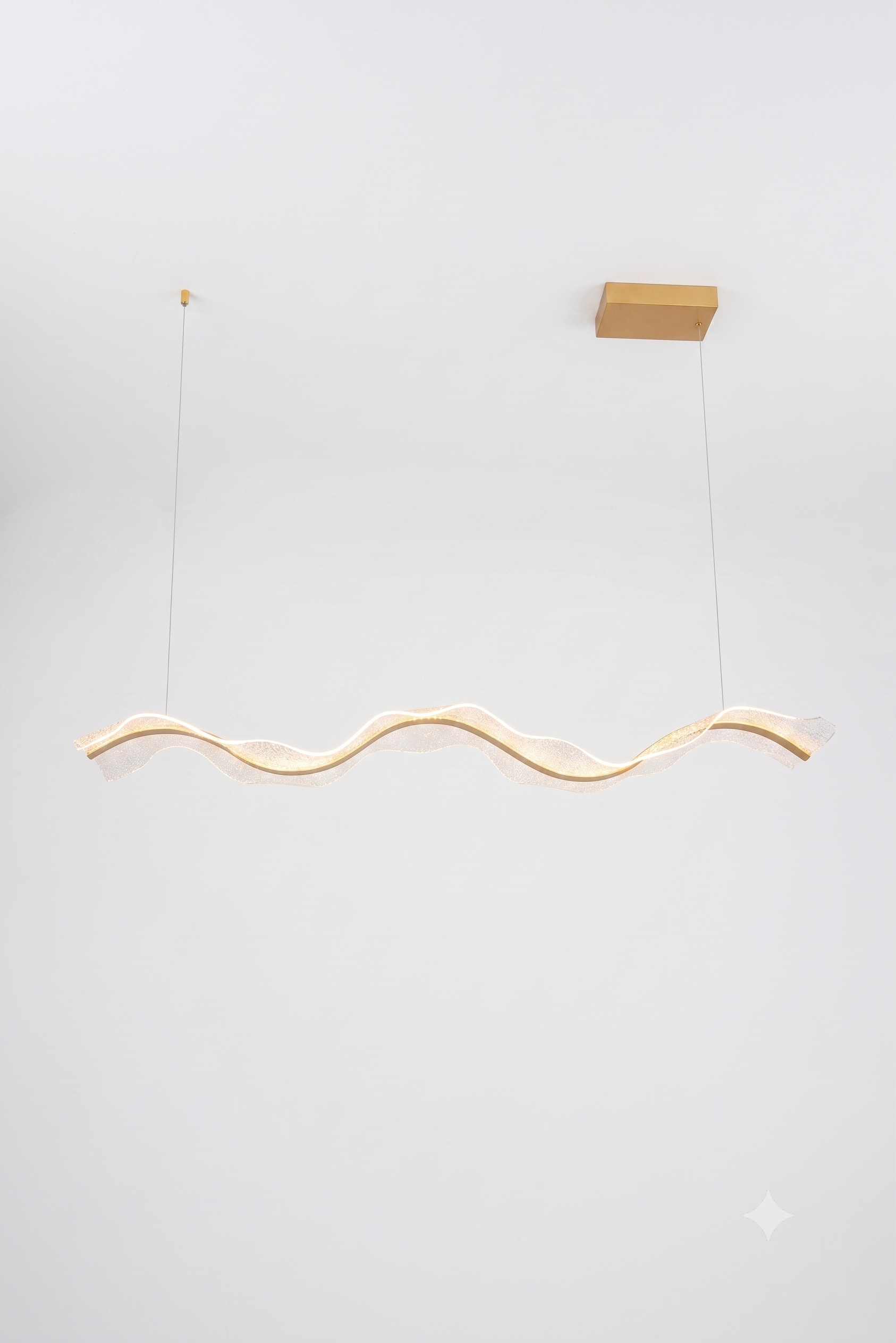 Wave Ribbon Acrylic Chandelier Pendant Light