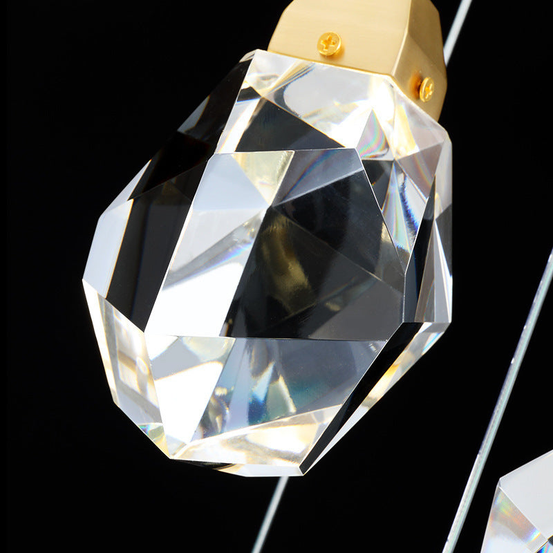 Crystal Gem / Rock Crystal Multi-Drop Chandelier Pendant Light