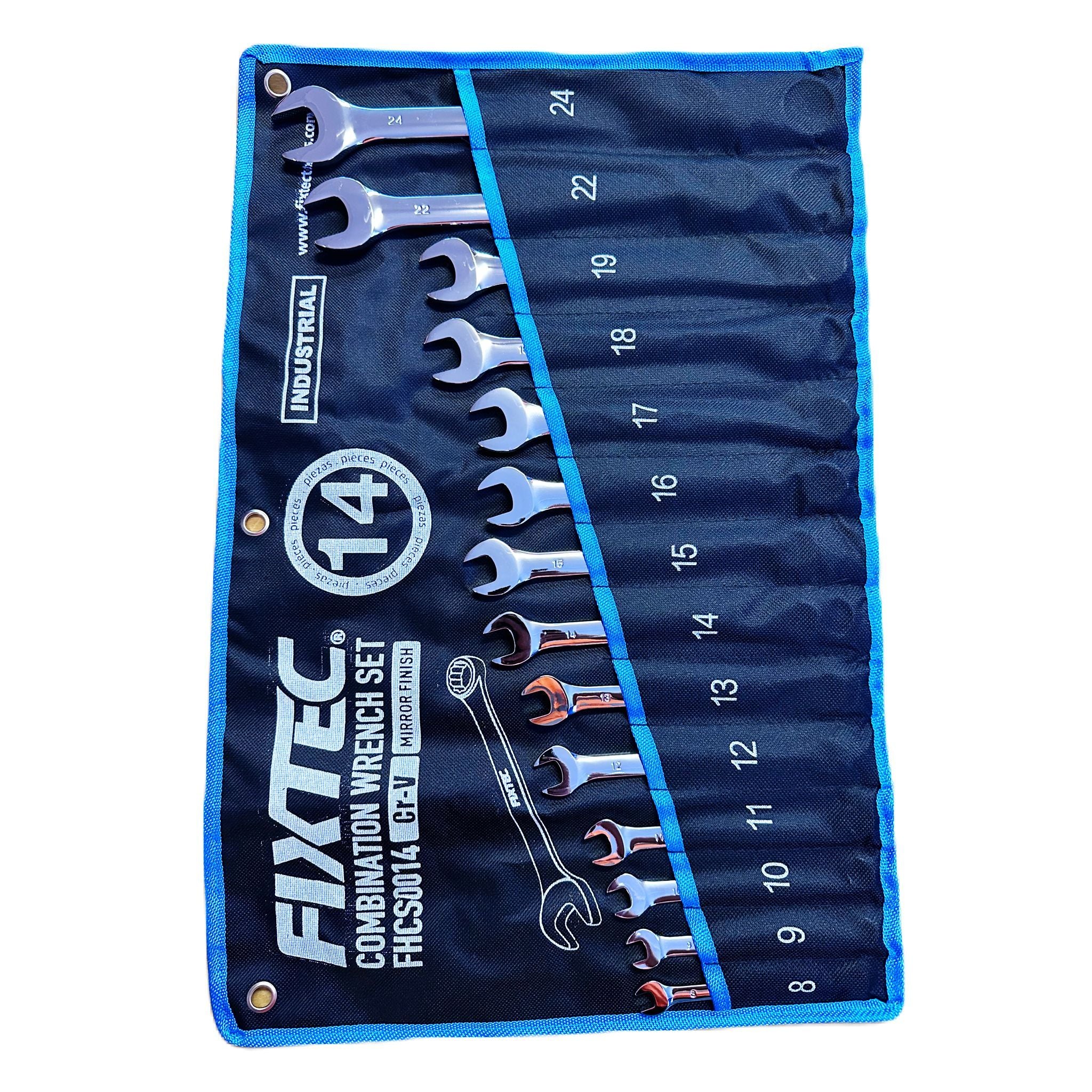 FIXTEC 14 Piece Combination Spanner Set - Metric