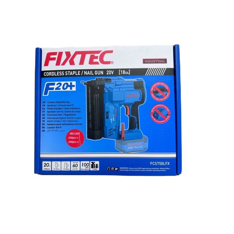 FIXTEC 20V Cordless Air Nailer and Stapler - Skin Only