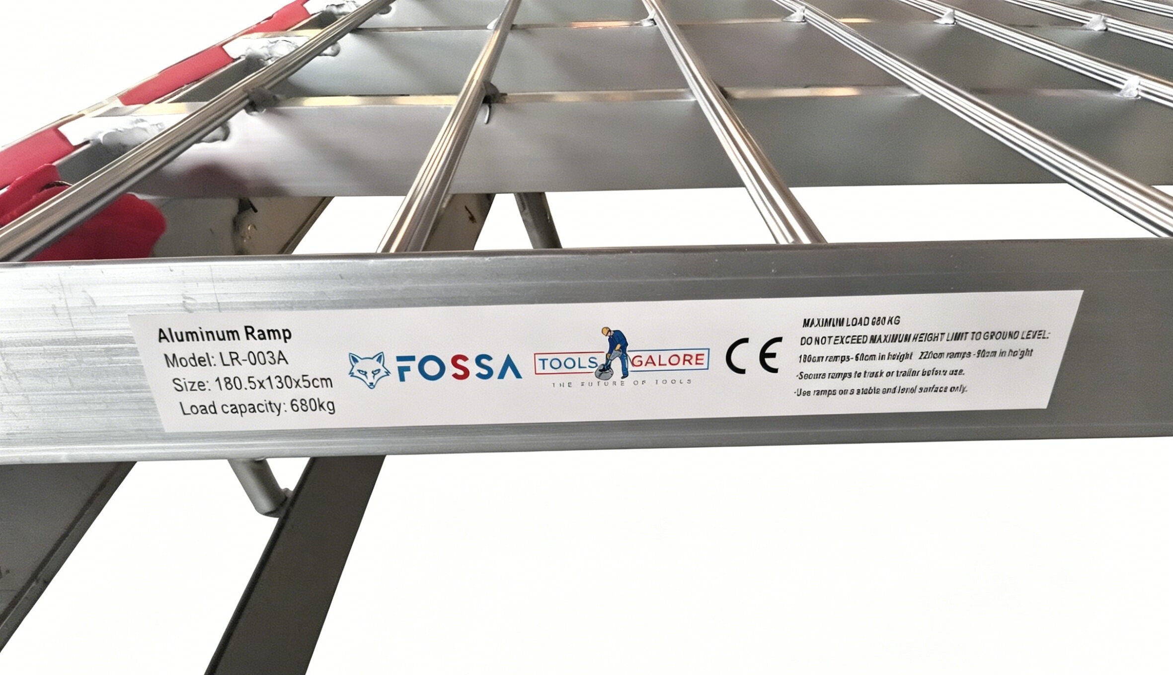 Aluminium Curved Folding Loading Ramp - 680kg Capacity