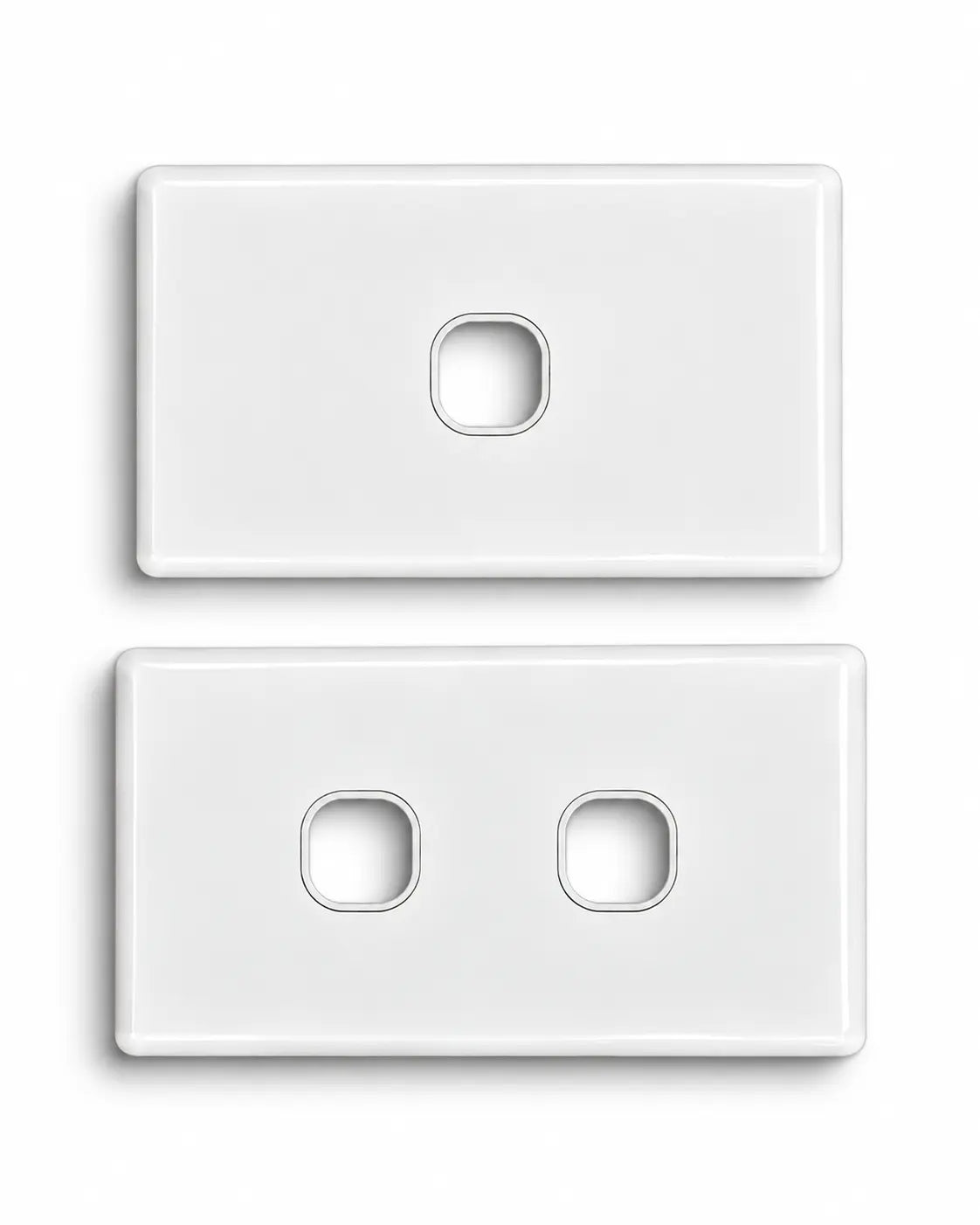 Light Switch Covers 1 & 2 Gang Switch Plates – White