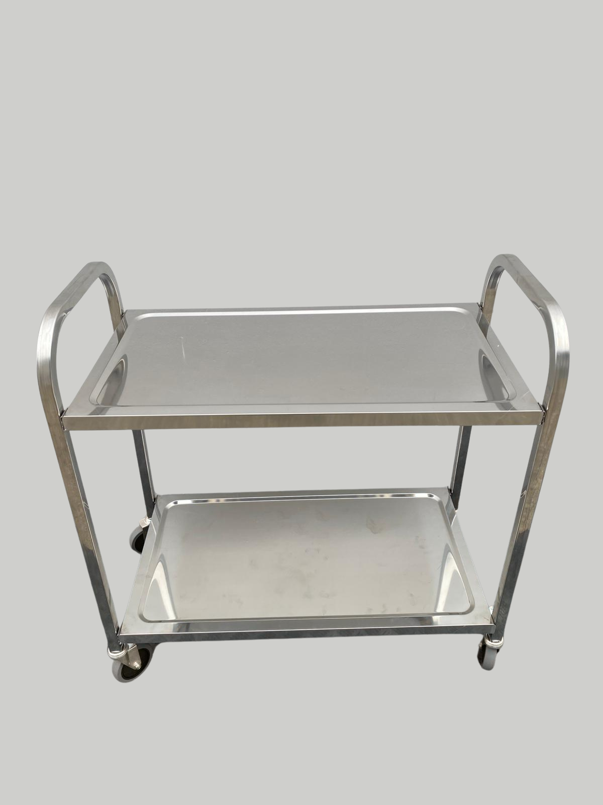 2-Tier Stainless Steel Kitchen Dining Food Cart Trolley