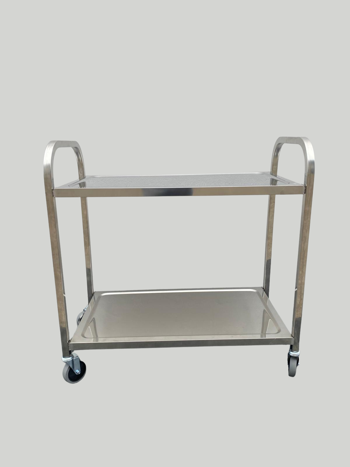 2-Tier Stainless Steel Library Kitchen Dining Food Cart Trolley