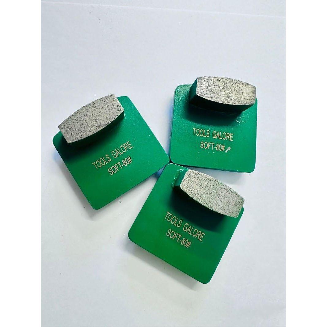 Redi-Lock Concrete Grinding Shoe 80# Fit Husquarna (Two Segments) - 3 pack