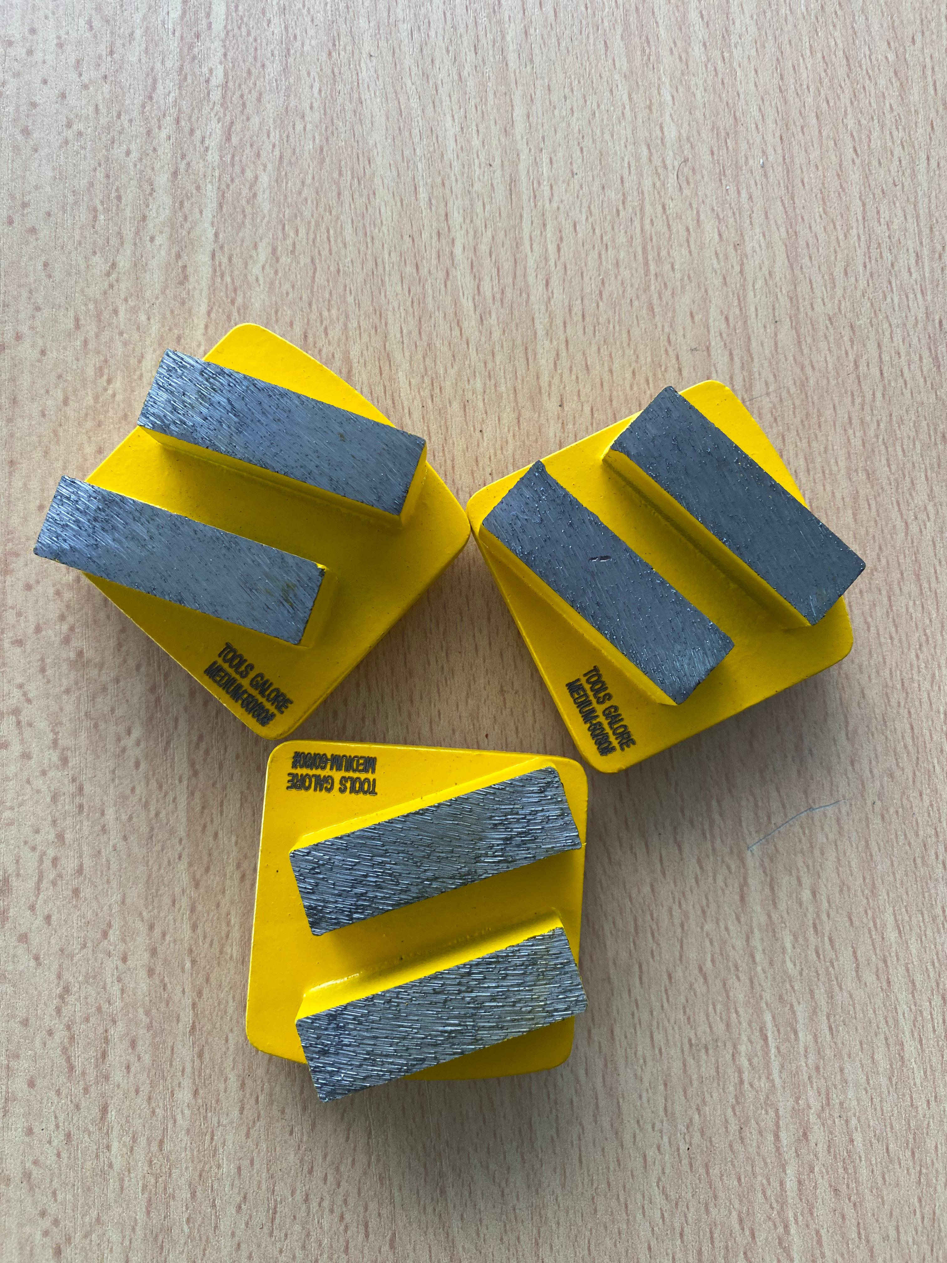 Redi-Lock Diamond Grinding Shoe 60#/80# Fit Husquarna (Two Segments) - 3 pack