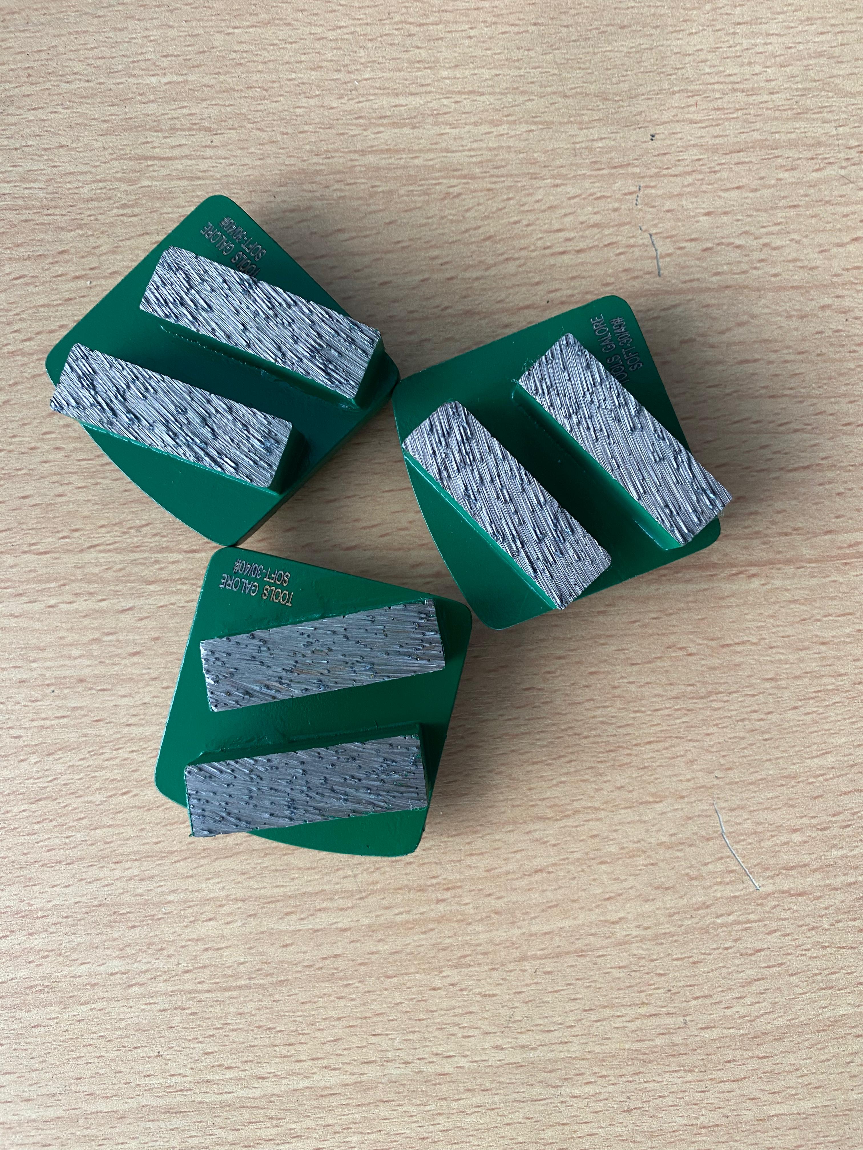 Redi-Lock Diamond Grinding Shoe 30#/40# Fit Husquarna (Two Segments) - 3 pack