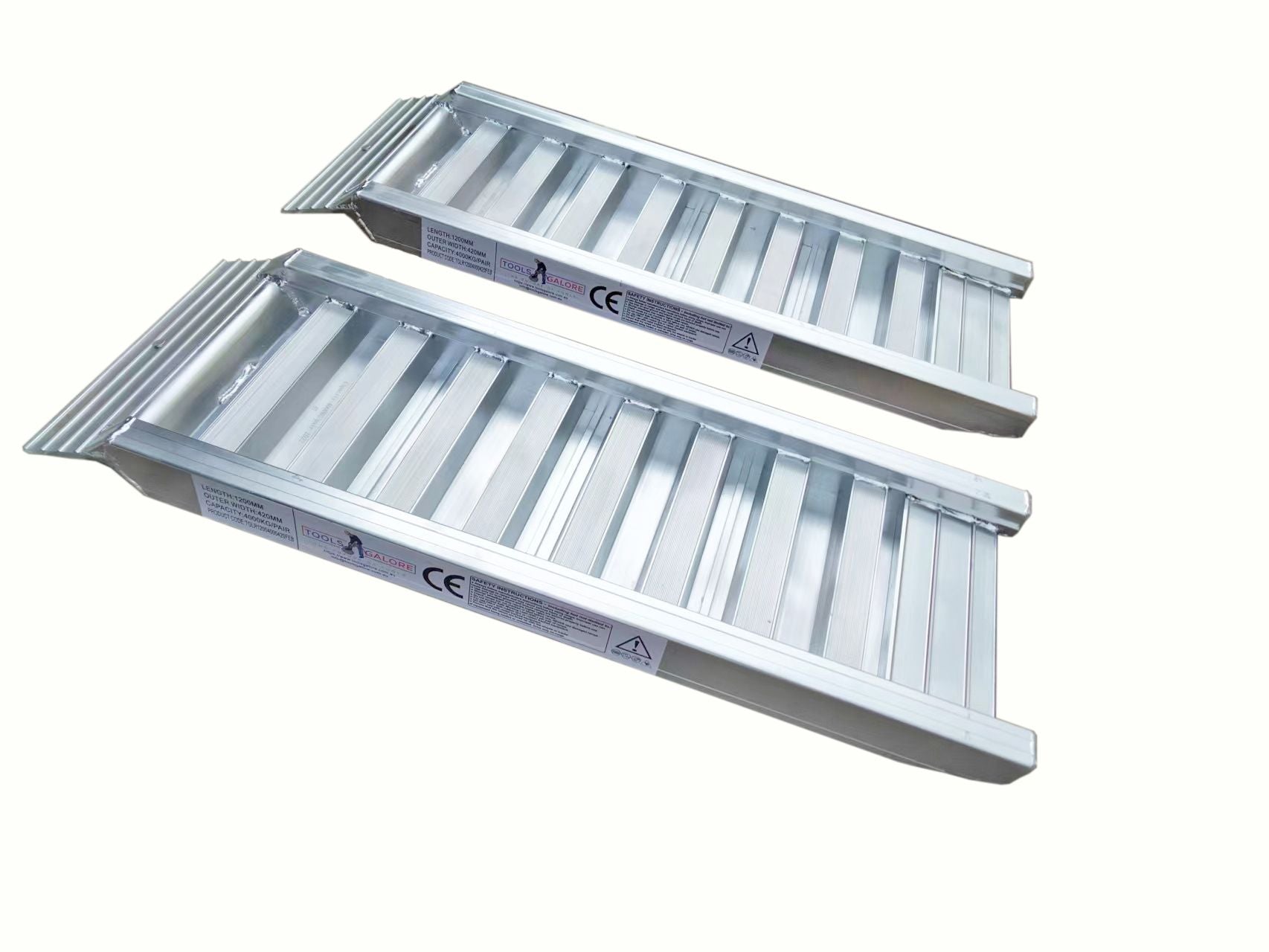 4-Tonne 1.2m x 420mm Aluminium Loading Ramps / Container Ramps