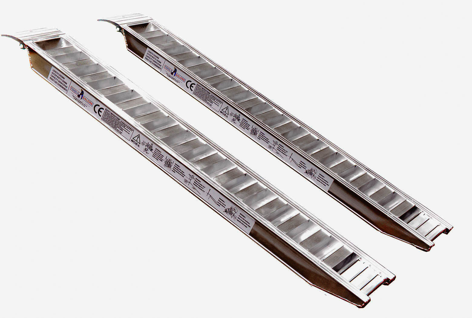 4-tonne 2M x 380mm Aluminium Loading Ramps