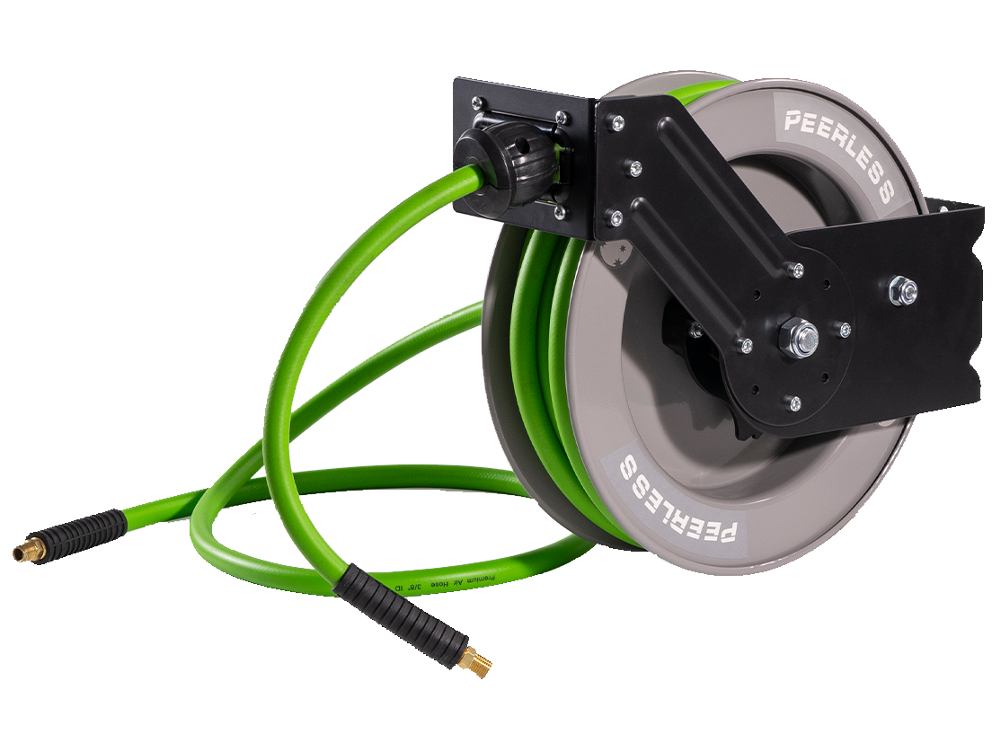 10M & 25M x 3/8" Retractable Air Hose Reel with Air Hose: Metal Case