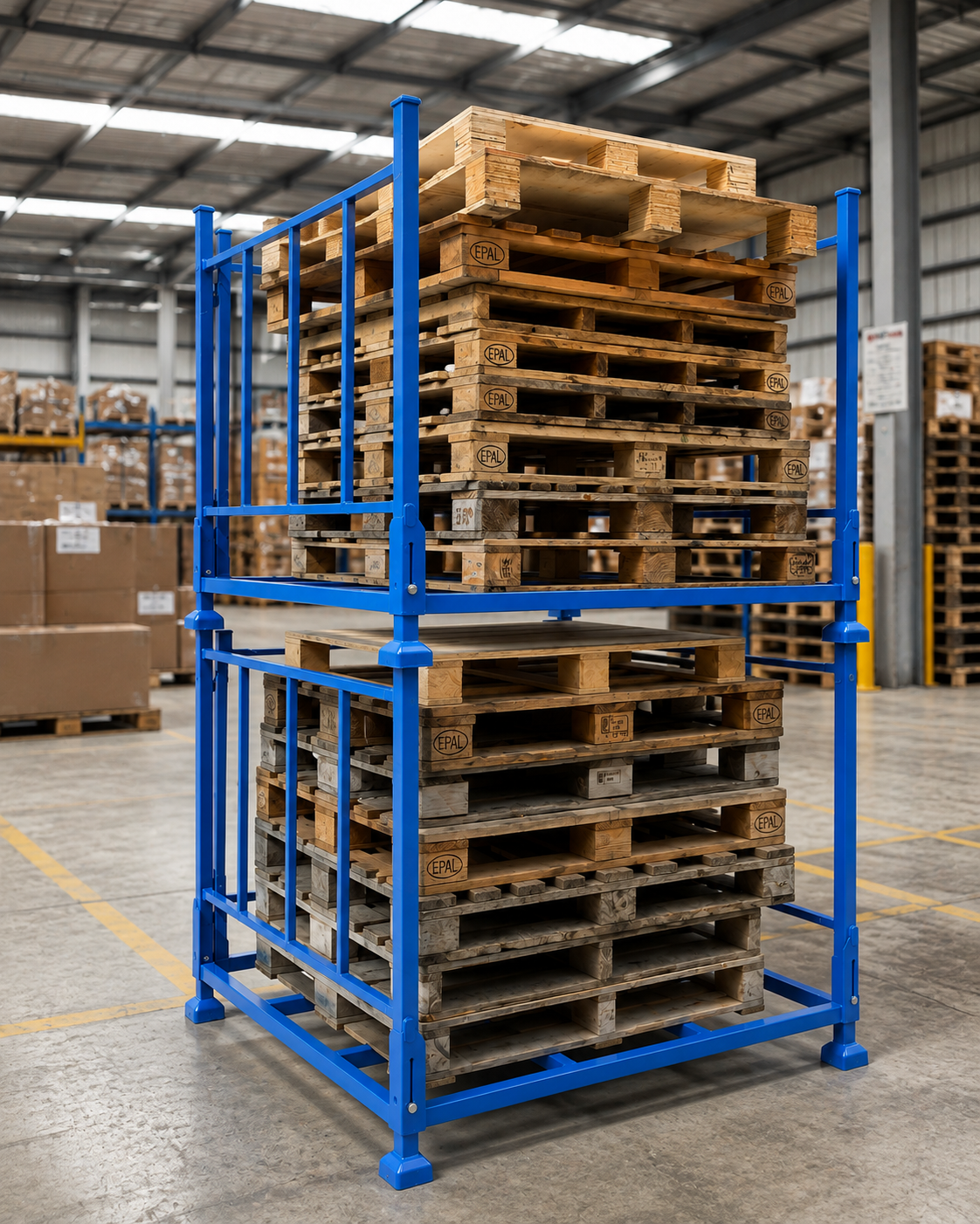 1.35m x 1.35m x 1.2m Stackable Stillage for Warehouse – 1000kg