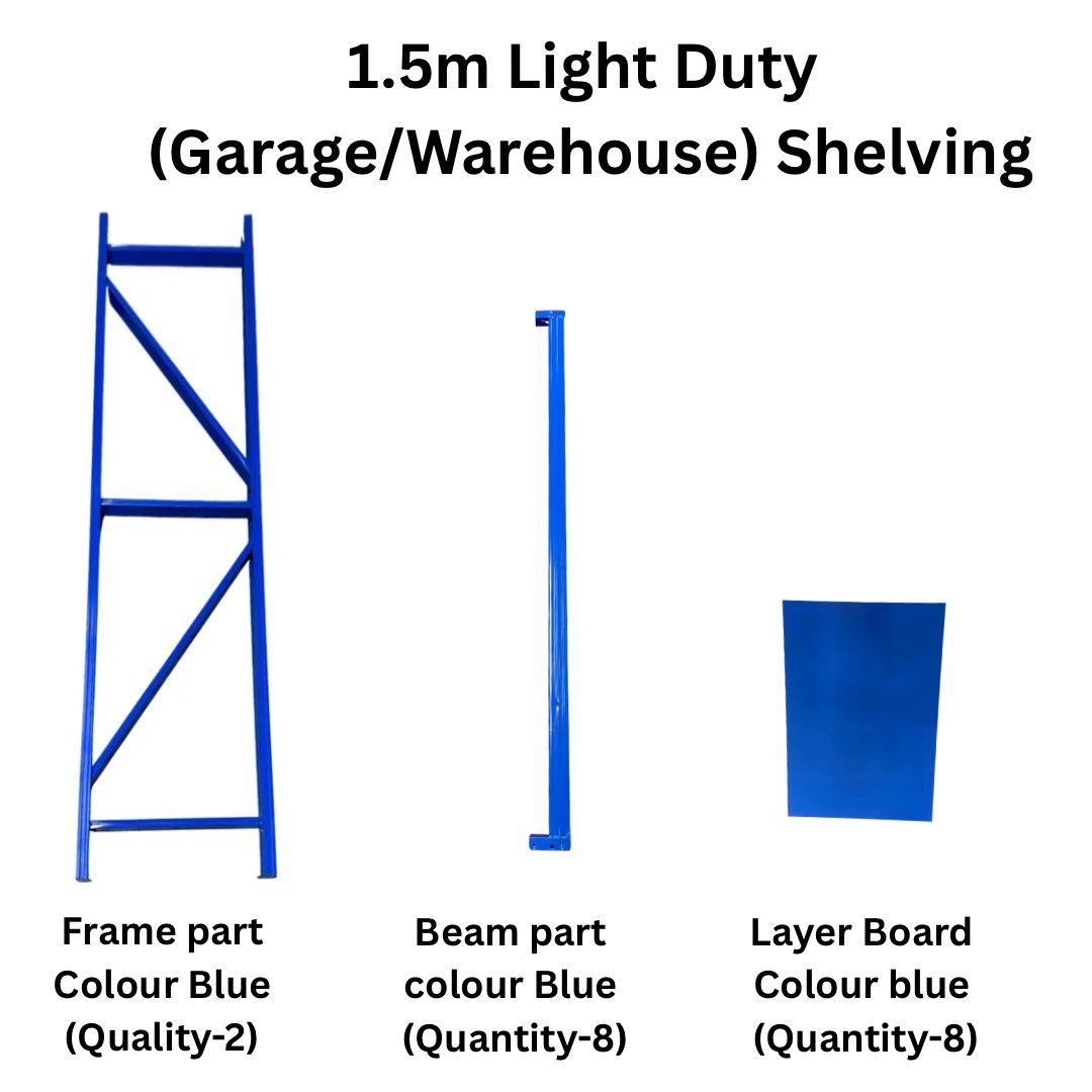 1.5m Light Duty (Garage/Warehouse) Shelving