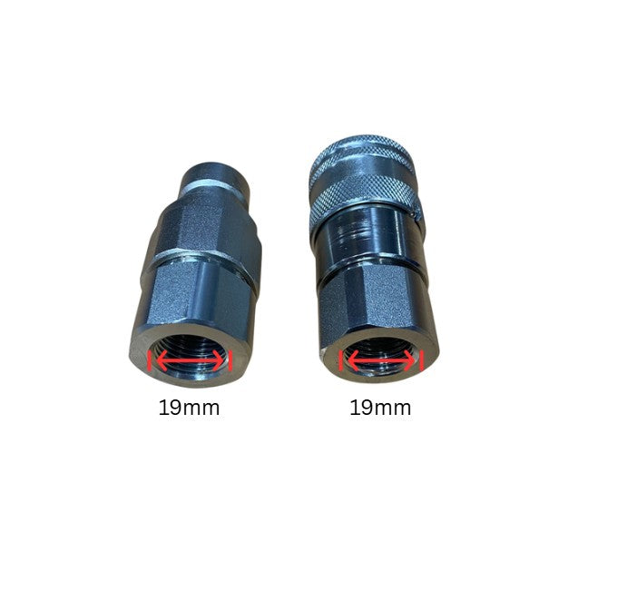 1/2" BSP Flat Face Hydraulic Quick Connect Coupler