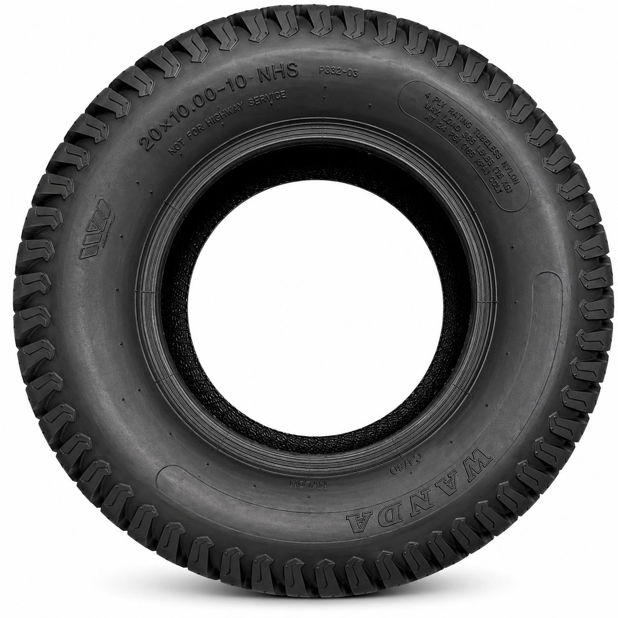 1 x COMMERCIAL RIDE ON MOWER 4 PLY  TYRES (20 x 10 - 10)
