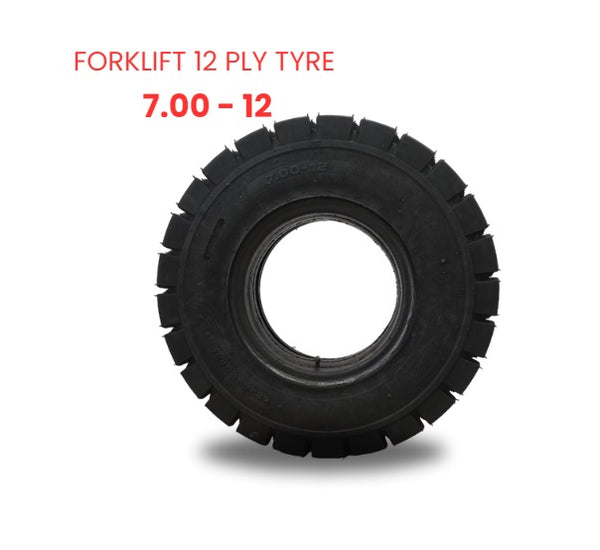 1 x FORKLIFT 12 PLY TYRE (7.00 - 12)