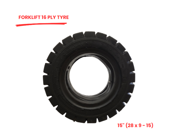 1 x HEAVY DUTY M&I TYRE 16 PLY (28 x 9 - 15)