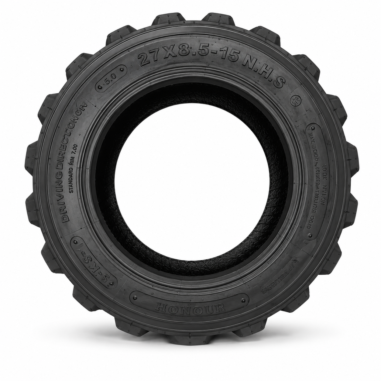 1 x SKID STEER 10 PLY TYRE (27 x 8.5 - 15)