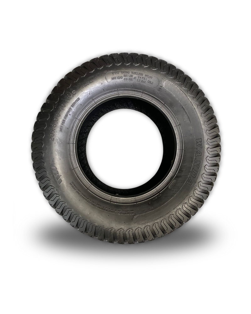 1 x COMMERCIAL RIDE ON MOWER 4 PLY  TYRES (20 x 8 - 10)