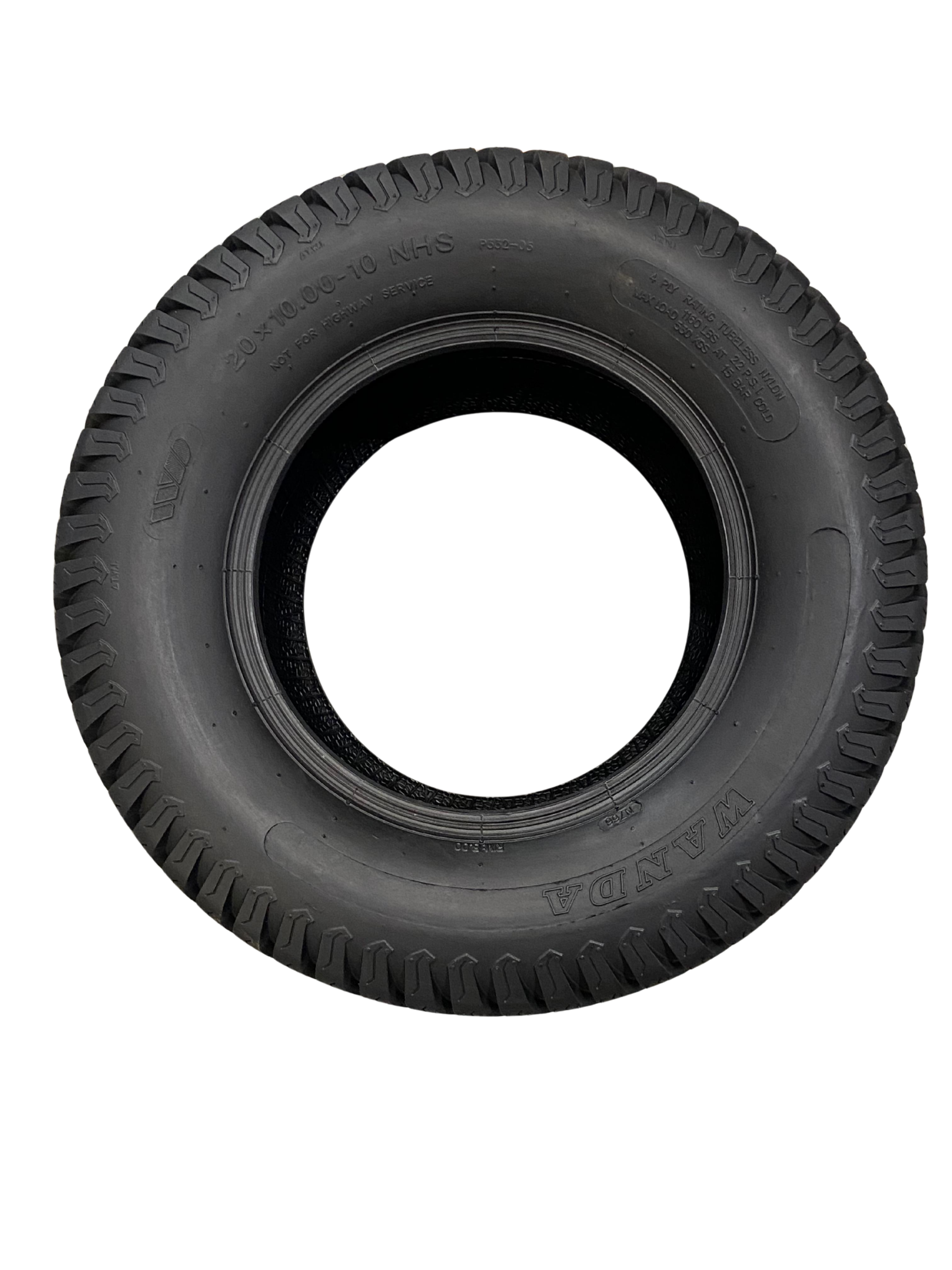 1 x COMMERCIAL RIDE ON MOWER 4 PLY  TYRES (20 x 10 - 10)