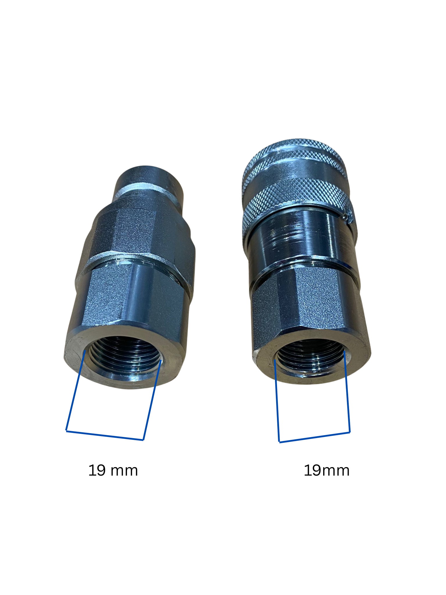 Stucchi-Style 3/4" BSP Flat Face Hydraulic Coupler