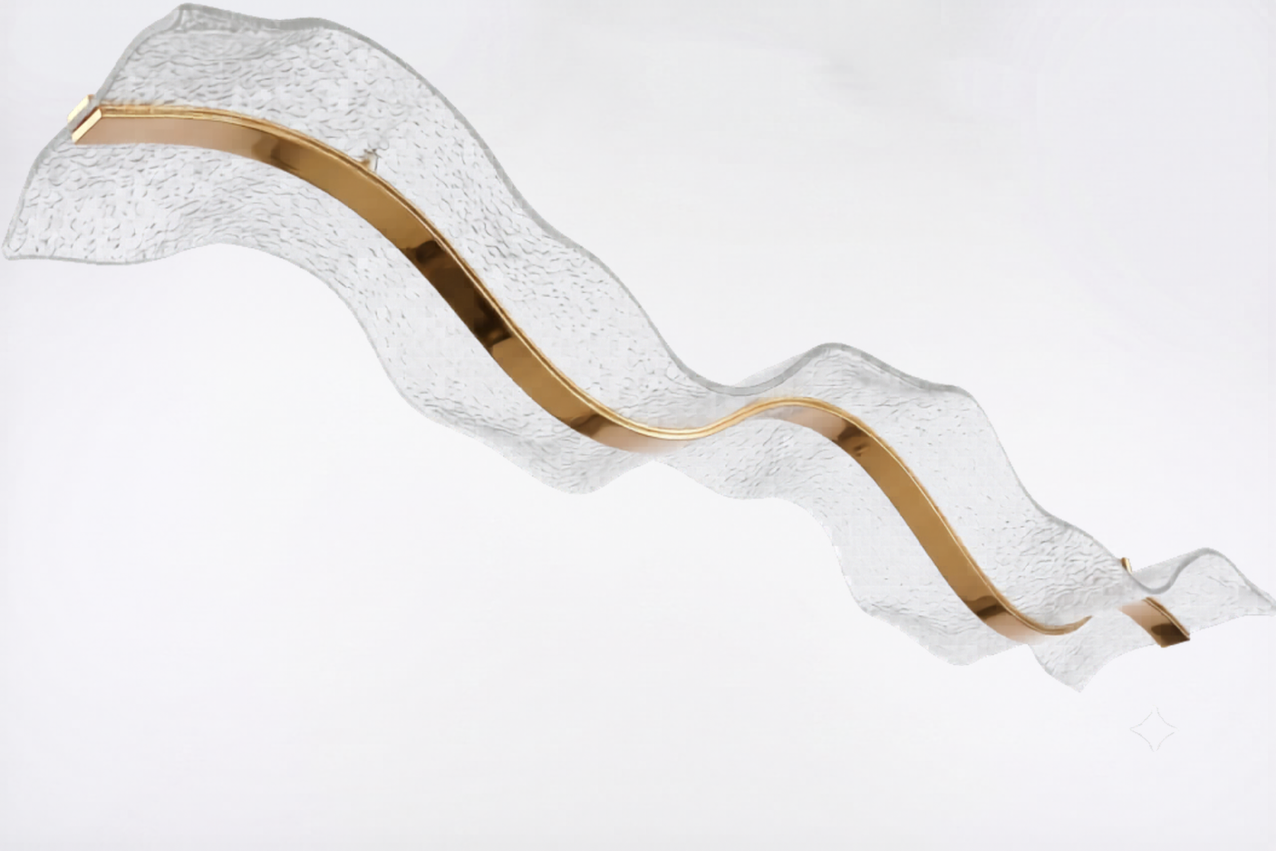 Wave Ribbon Acrylic Chandelier Pendant Light