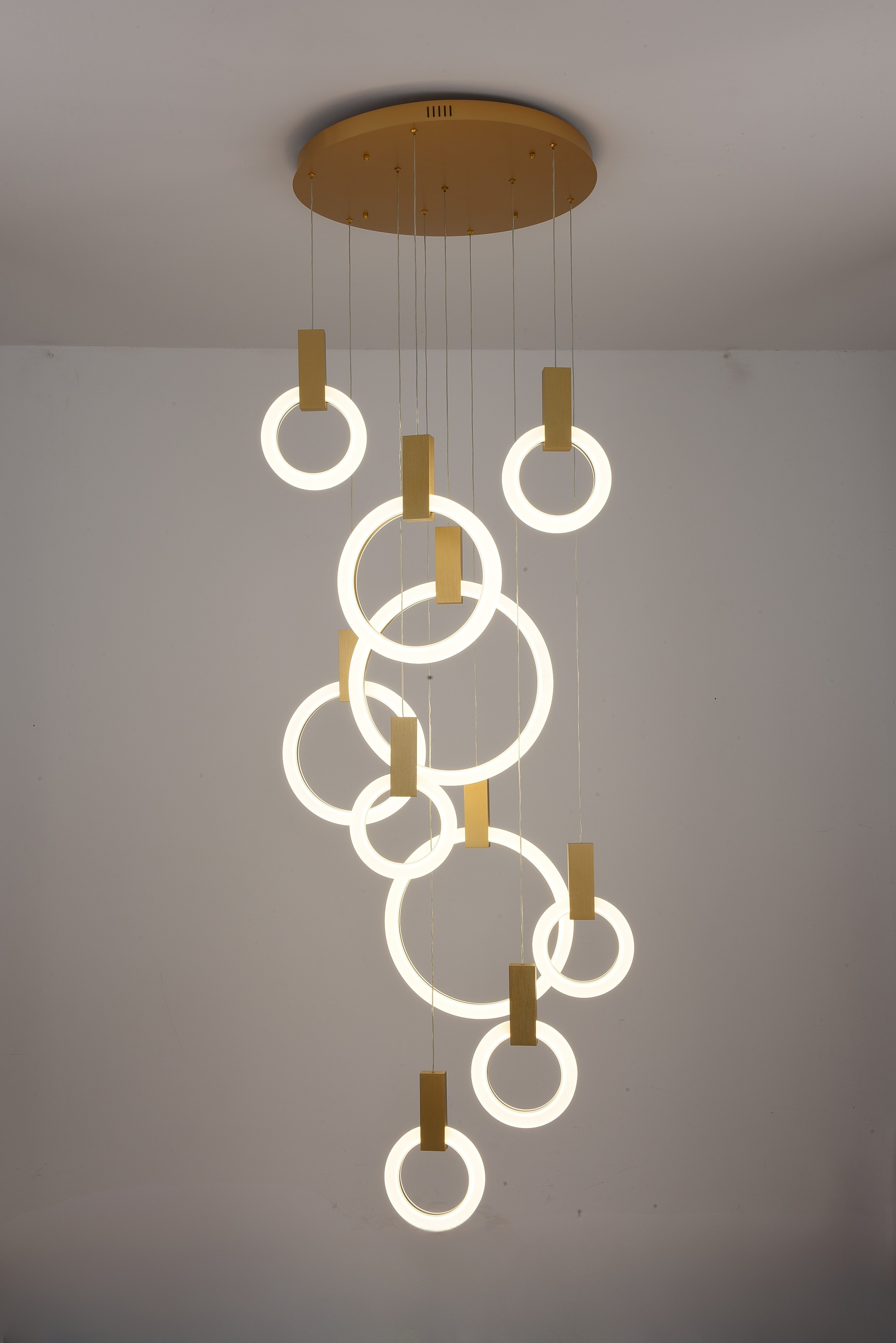 Modern Multi-Ring LED Halo Chandelier Pendant Light