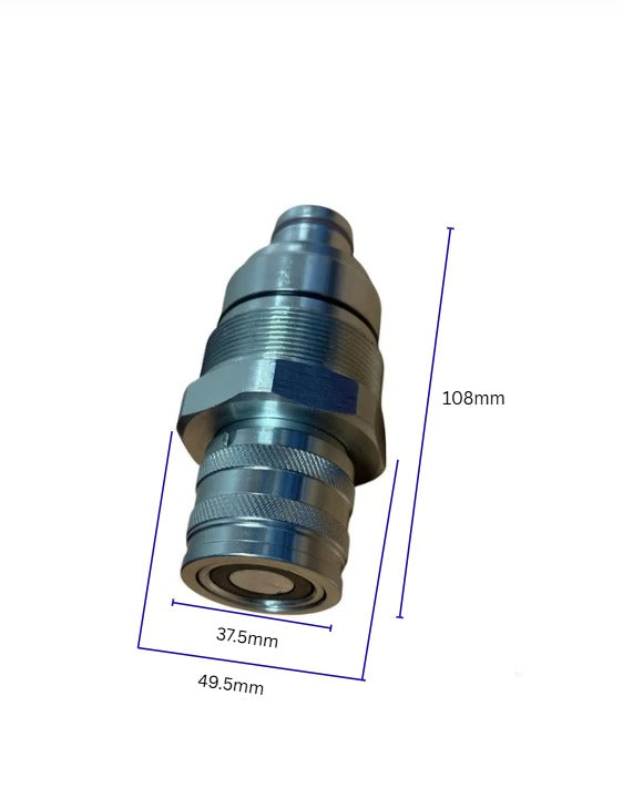 FFH Hydraulic Female Flat Face Quick Coupler for Bobcat 72468020 - 48mm, 1 7/8"