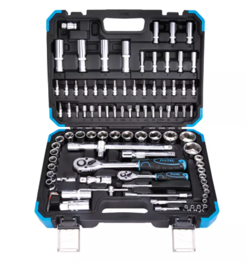 FIXTEC 94PCS 1/4" & 1/2" Socket Set