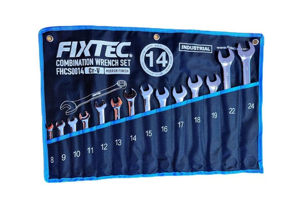 FIXTEC 14 Piece Combination Spanner Set - Metric