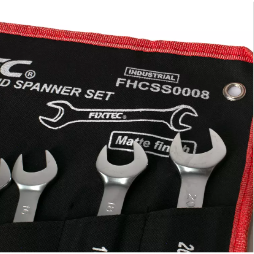 FIXTEC Double Open End Spanner Set (8 Pcs)