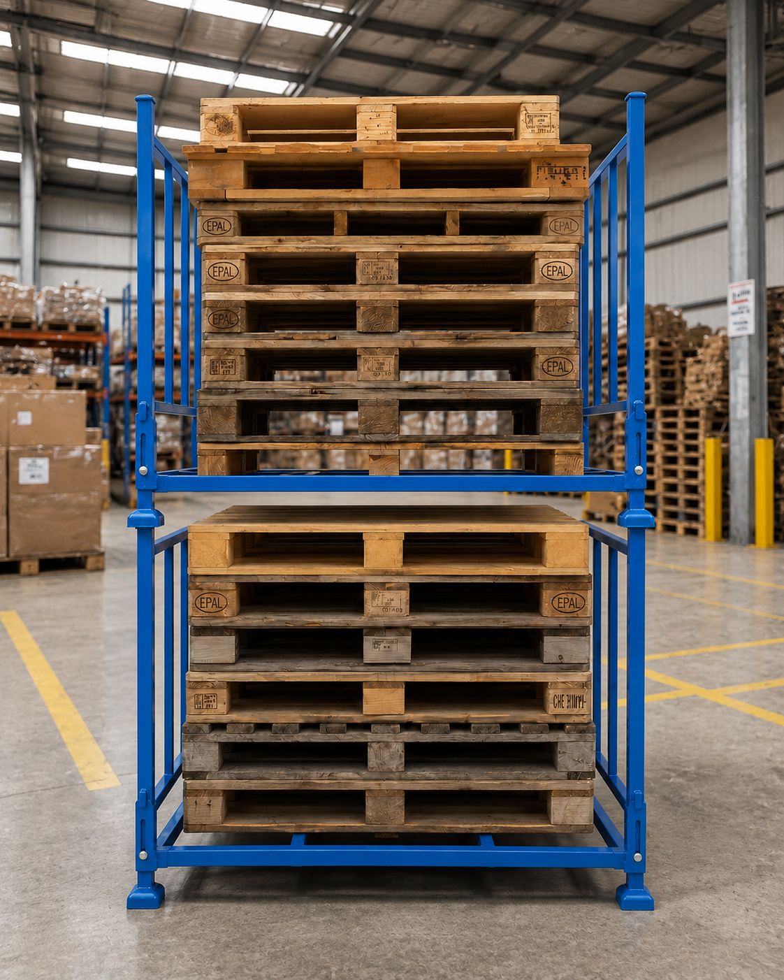 Heavy-Duty Stackable Stillage For Pallets – 1000kg (135x135x120cm)