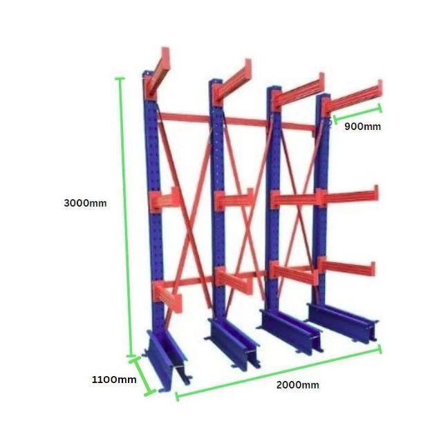 Heavy Duty Cantilever Racking - 3000mm H x 2000mm W