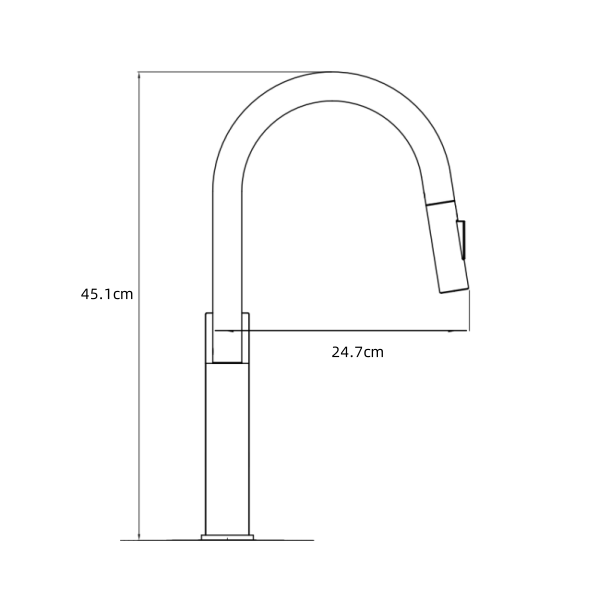 Fossa Rosana Kitchen Sink Mixer With Pull Out Sprayer