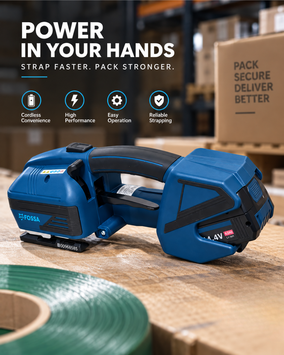 Automatic Shrink Wrapping Strap Gun Machine - V2