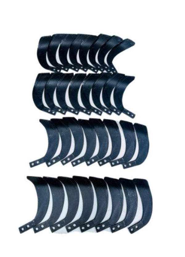 Rotary Hoe/Tiller Tyne (set of 32) for Mini Loader - Dingo, Toro, Vermeer, Boxer, Viking, Fossa
