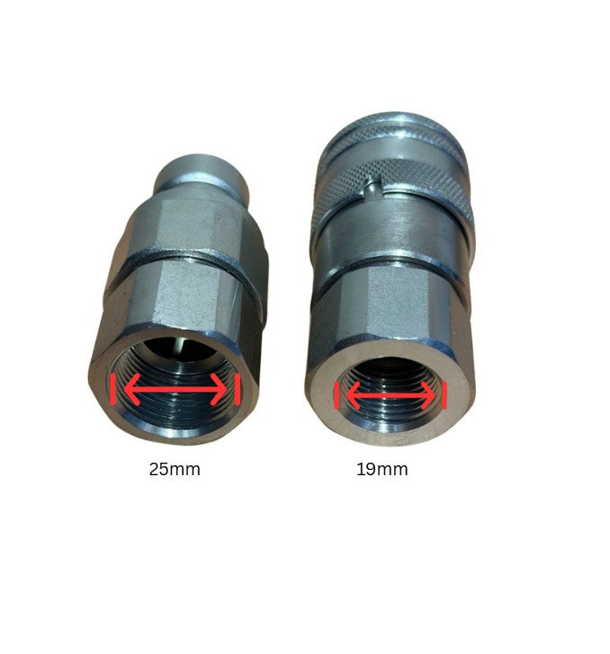Stucchi-Style 1/2" BSP Flat Face Hydraulic Coupler