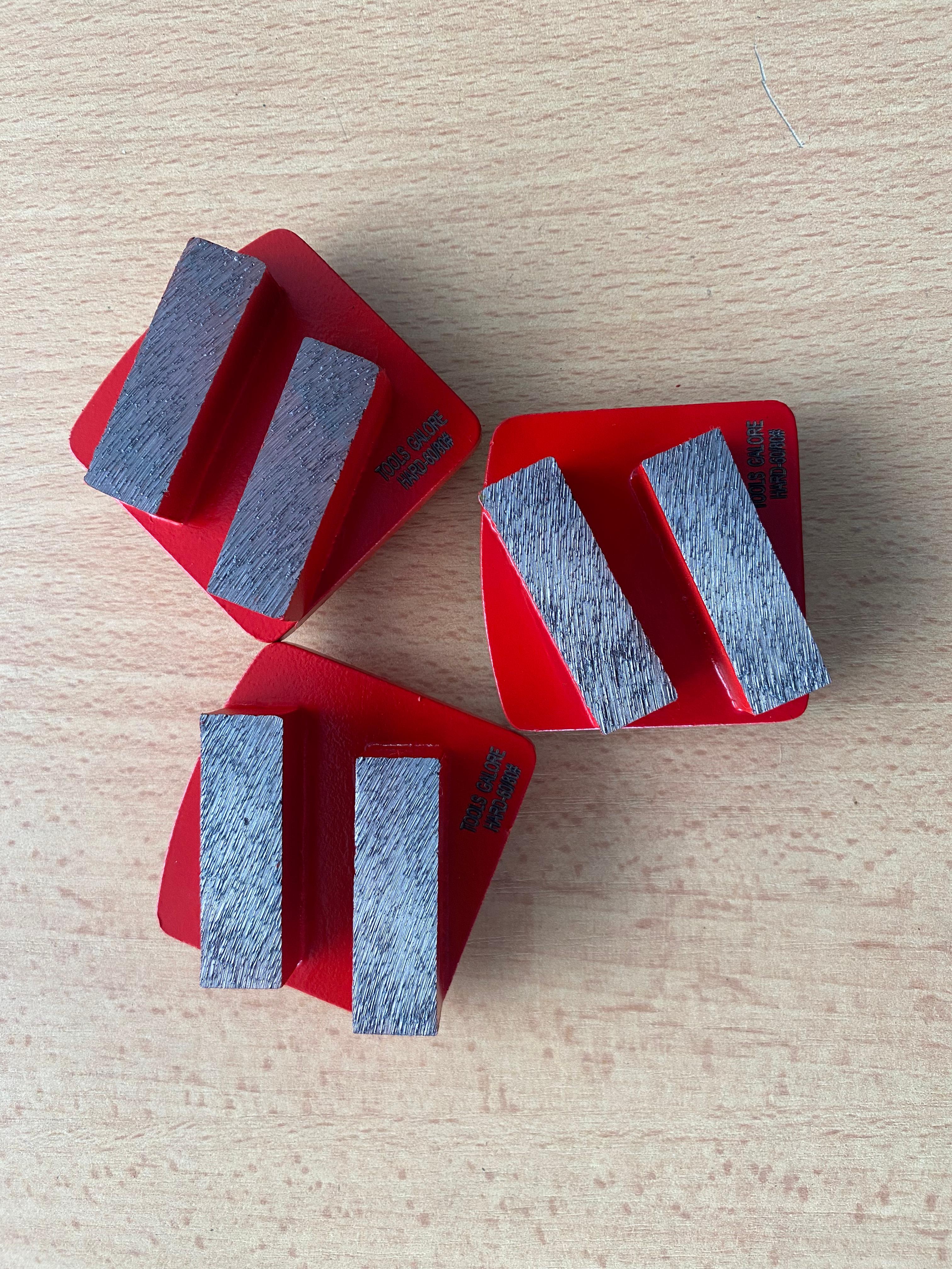 Redi-Lock Diamond Grinding Shoe 60#/80# Fit Husquarna  (Two Segments) - 3 pack