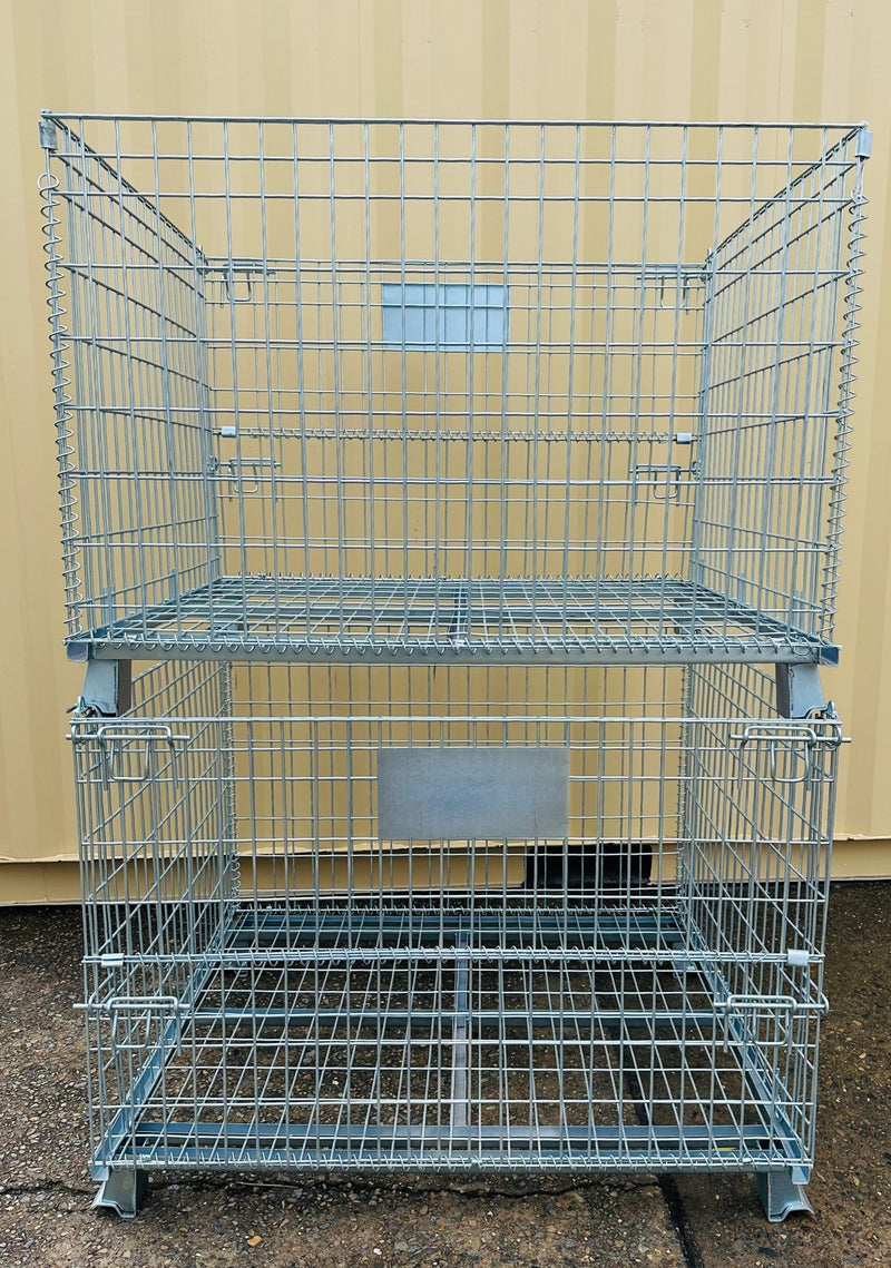 Collapsible Foldable Stackable Wire Mesh Storage Cage 1-Tonne (no wheels)