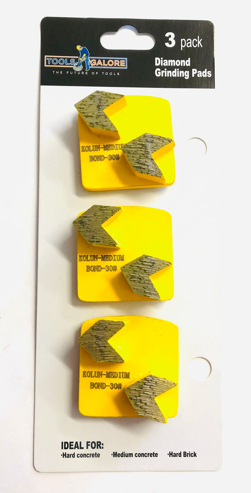 Toolsgalore Redi-Lock Concrete Grinding Shoe 30# Arrow Head Fit Husquarna - 3 pack